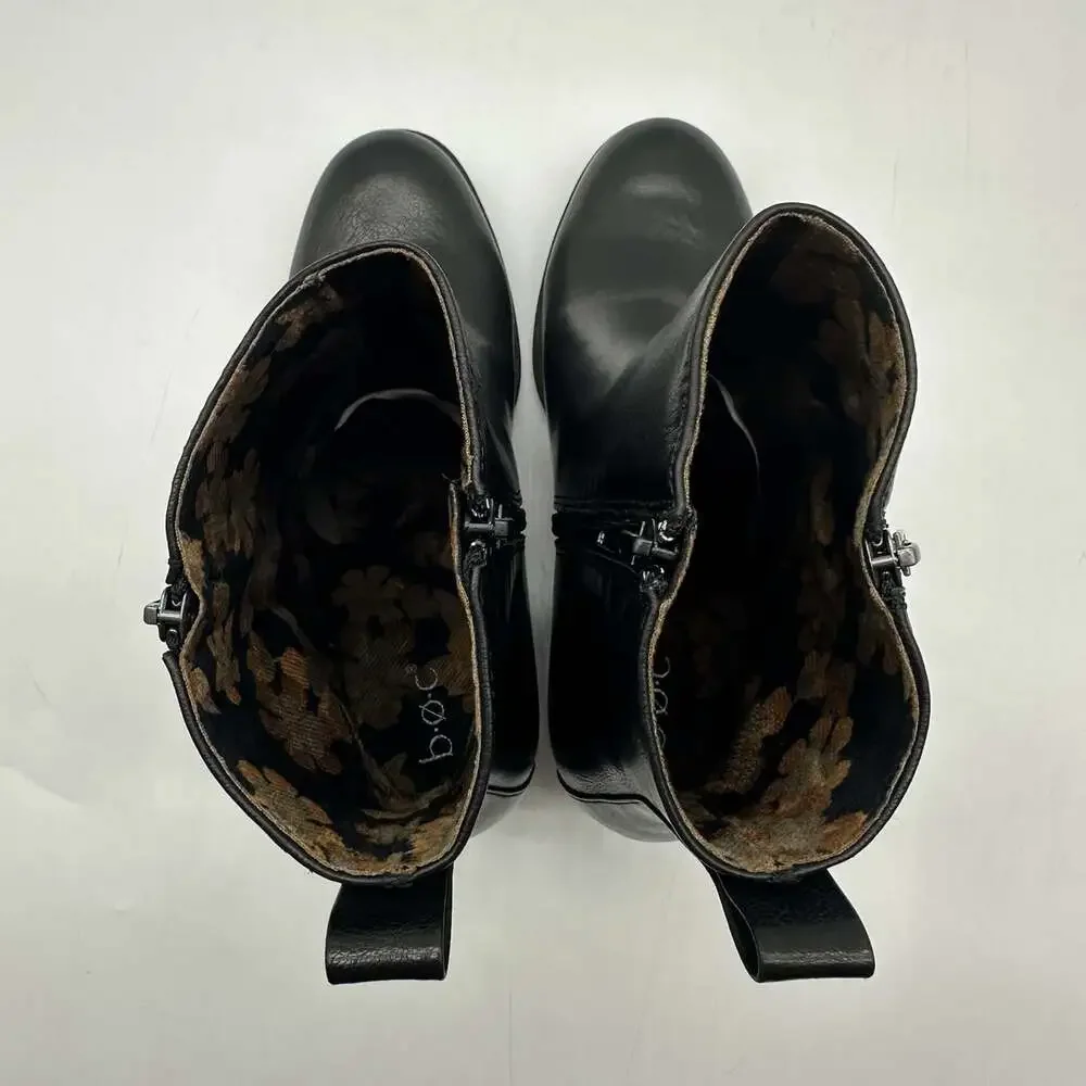 B.O.C. Born Concepts Boulder Black Faux Leather Zip-Up Bootie Women's Size 10M